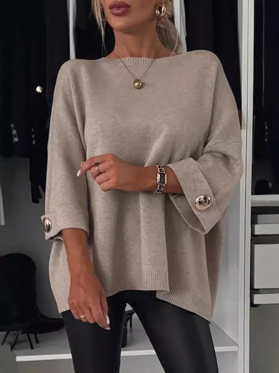 Lucía - Weicher Pullover mit Knopfdetails