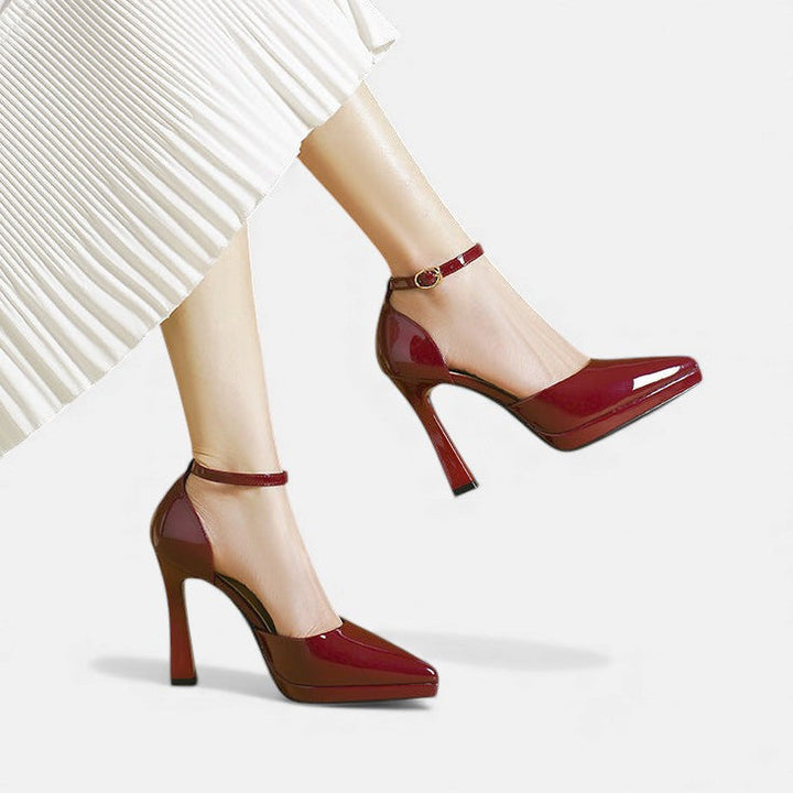Evette Leder Heels