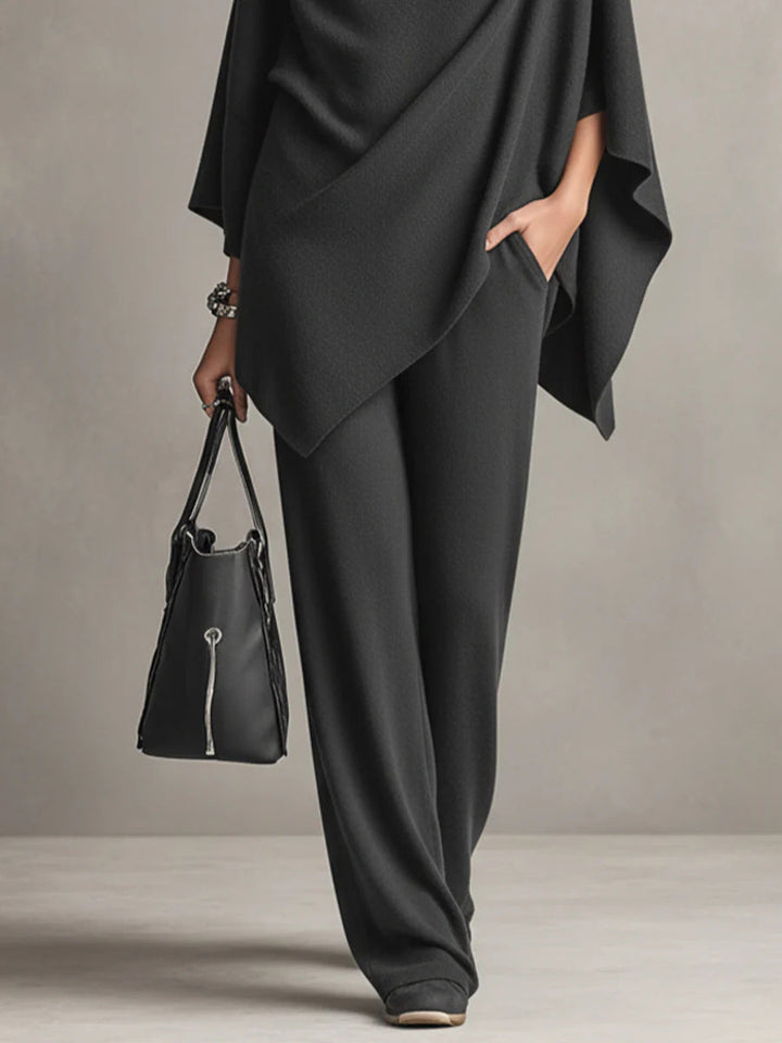 Draphelia - Elegantes, drapiertes Zweiteiler-Set