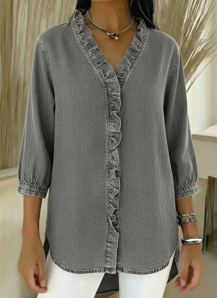 Elvaria - Elegante Bluse mit Rüschendetails