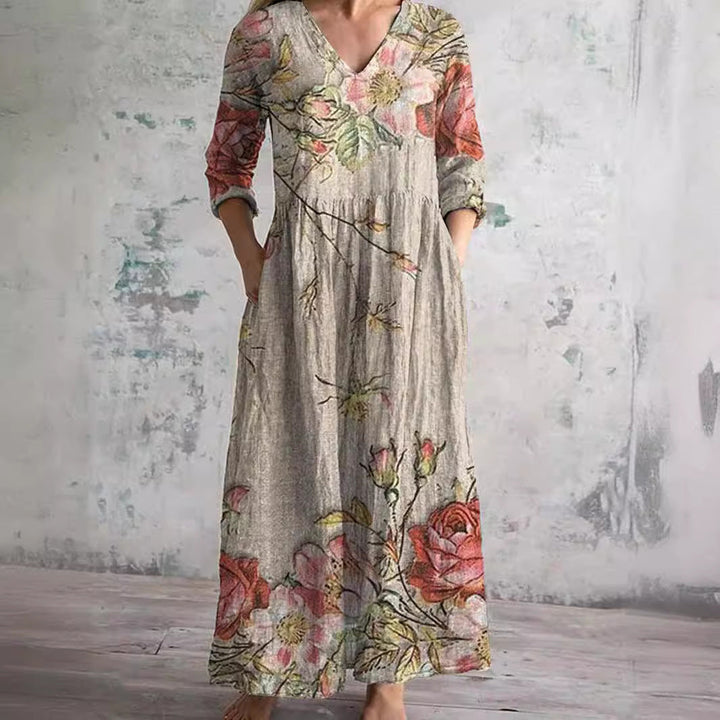 Rose - Blumenprint-Kleid für elegante Leichtigkeit