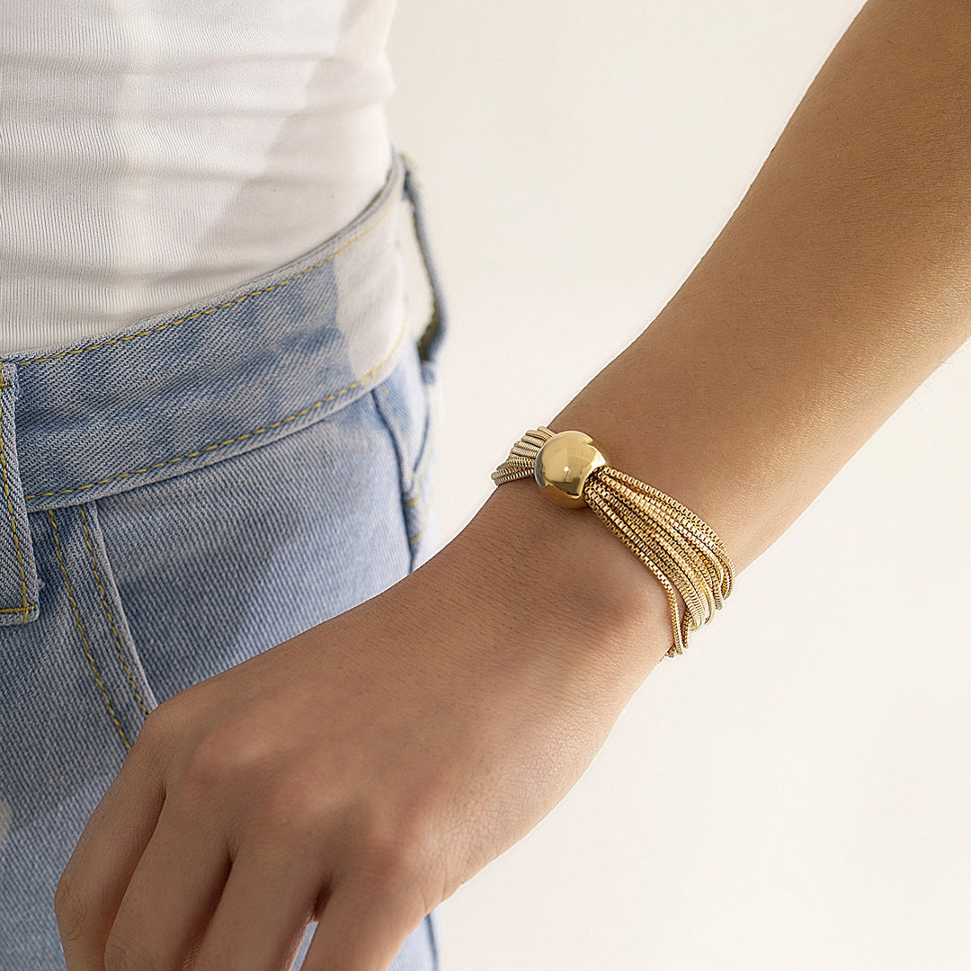 Casey - Luxuriöse Kugel-Halskette & Armband