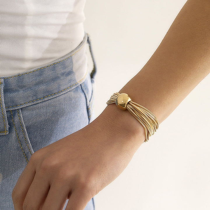 Casey - Luxuriöse Kugel-Halskette & Armband
