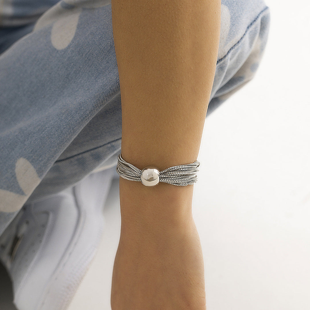 Casey - Luxuriöse Kugel-Halskette & Armband