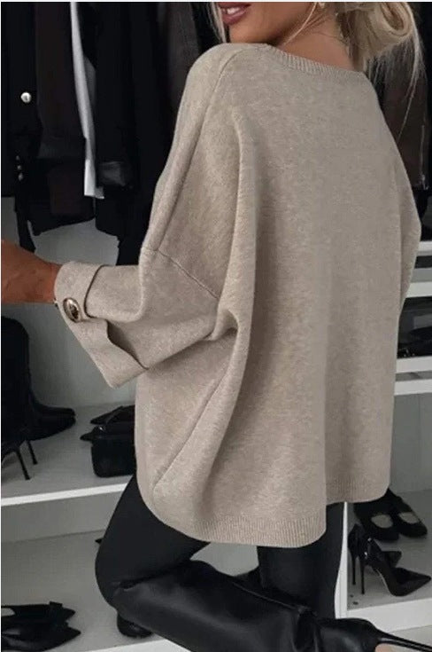 Lucía - Weicher Pullover mit Knopfdetails