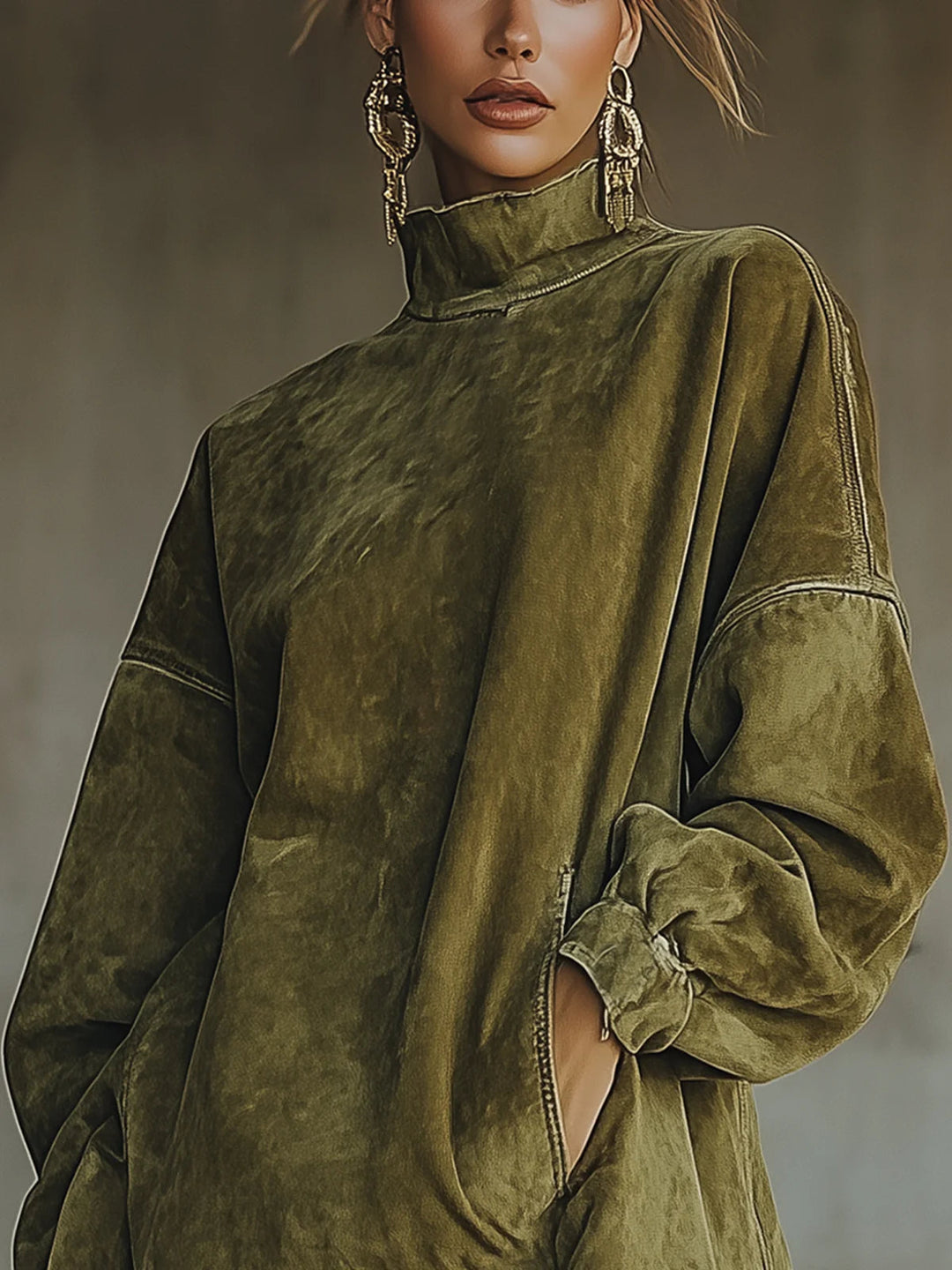 Muriel - Langärmeliges Minikleid mit Fransen