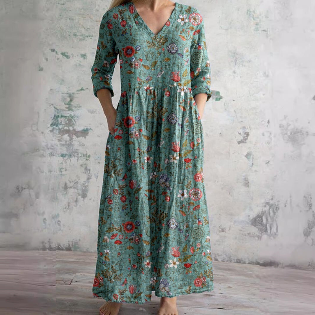 Rose - Blumenprint-Kleid für elegante Leichtigkeit