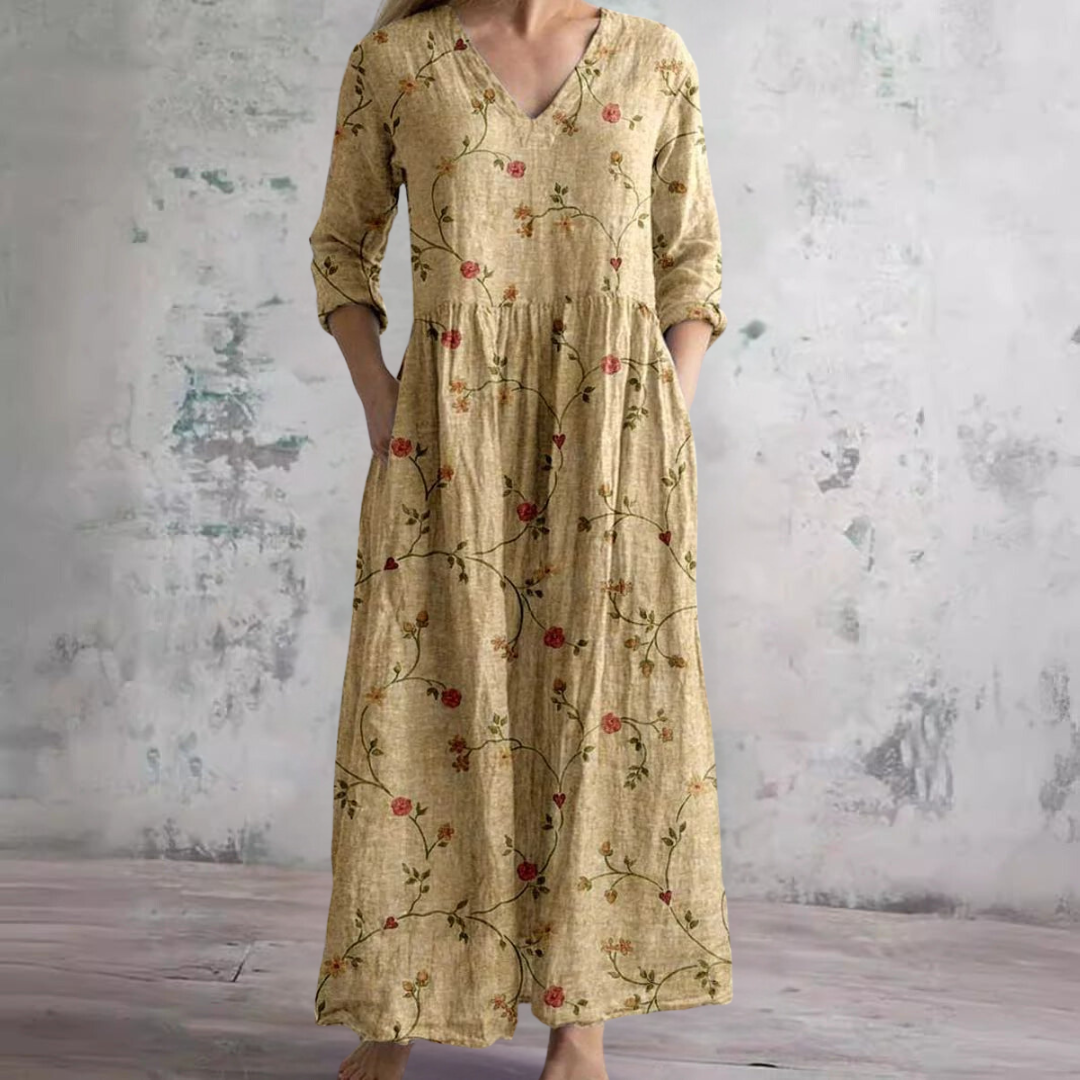 Rose - Blumenprint-Kleid für elegante Leichtigkeit