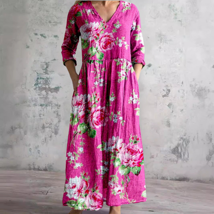 Rose - Blumenprint-Kleid für elegante Leichtigkeit