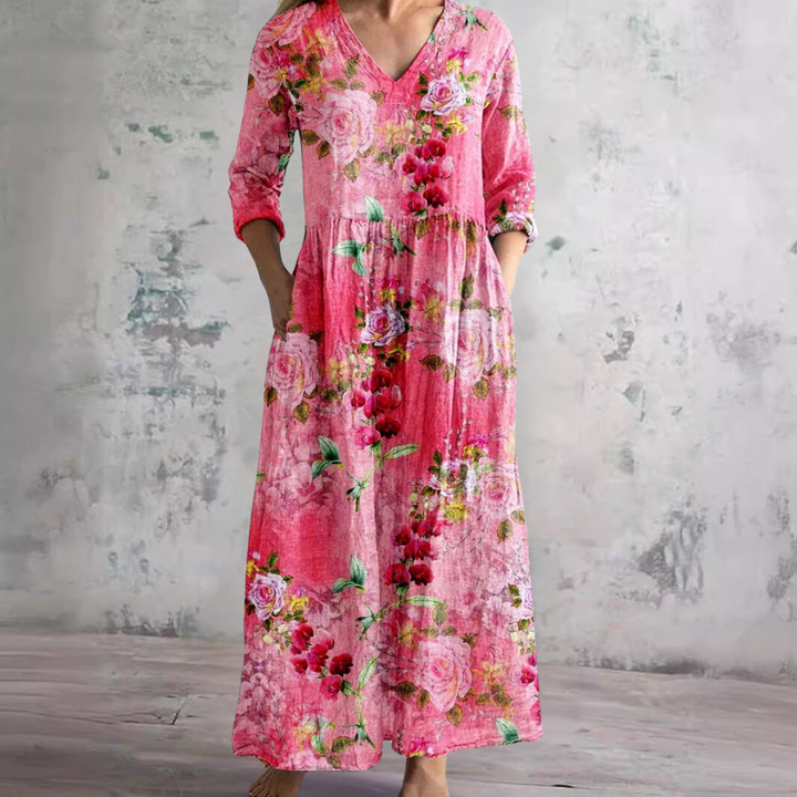 Rose - Blumenprint-Kleid für elegante Leichtigkeit