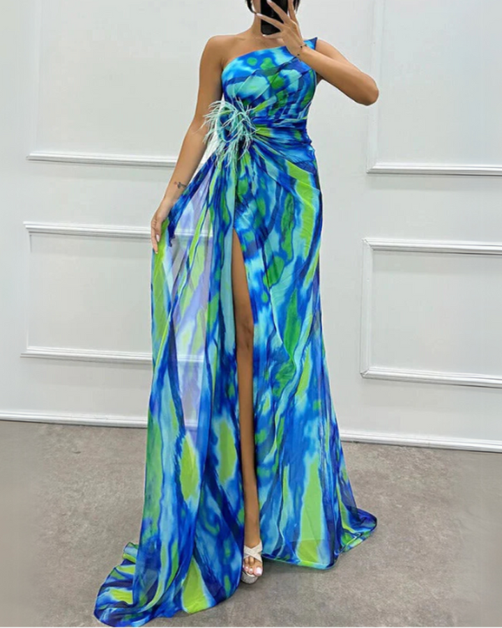 Mia - Vibrant Drapiertes Kleid