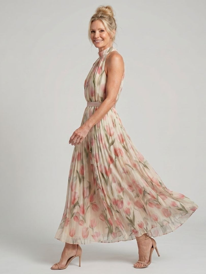 Aurelle - Neckholder Floral Midikleid