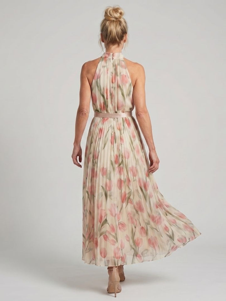 Aurelle - Neckholder Floral Midikleid