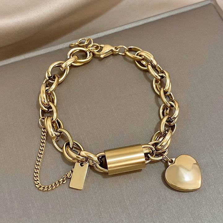 Heartened - Markante Gliederarmkette (1+1 GRATIS)