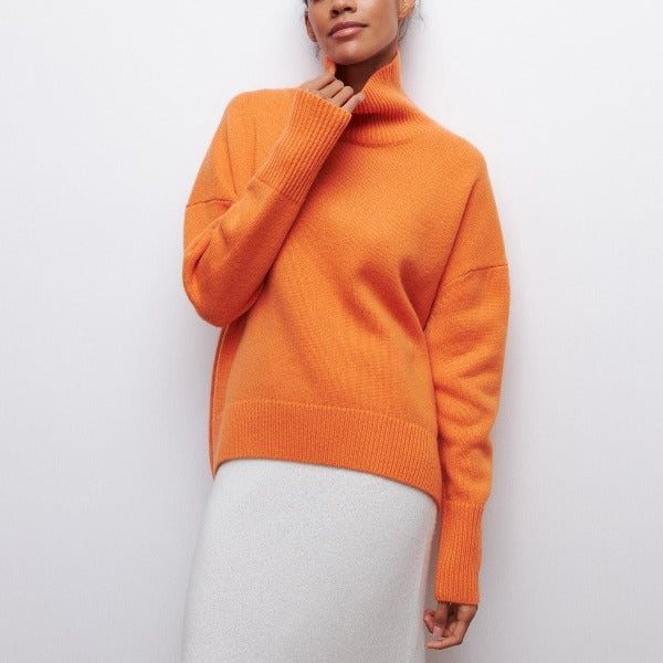 Romy - Trendige Oversized Rollkragenpullover für