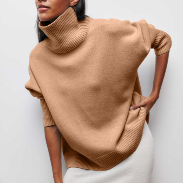 Romy - Trendige Oversized Rollkragenpullover für