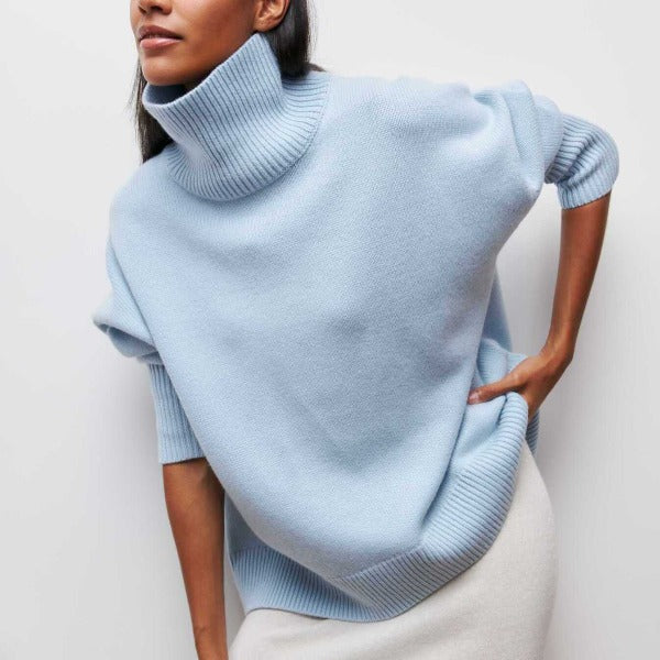 Romy - Trendige Oversized Rollkragenpullover für
