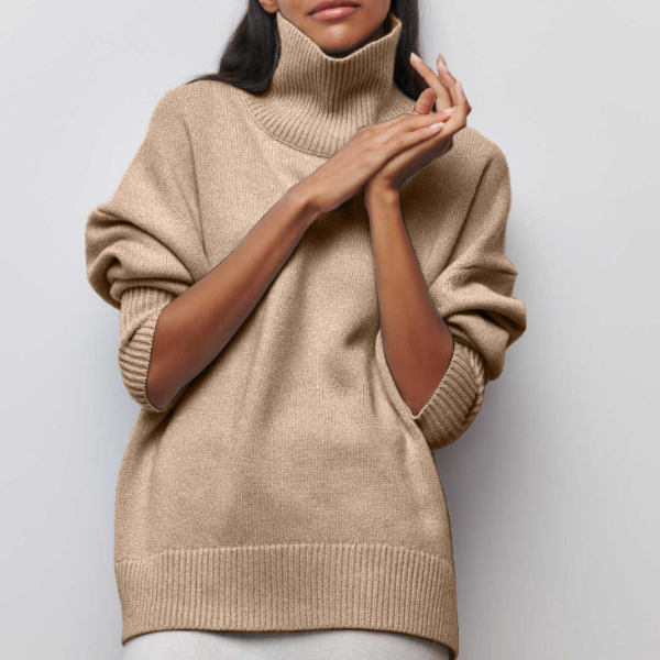 Romy - Trendige Oversized Rollkragenpullover für