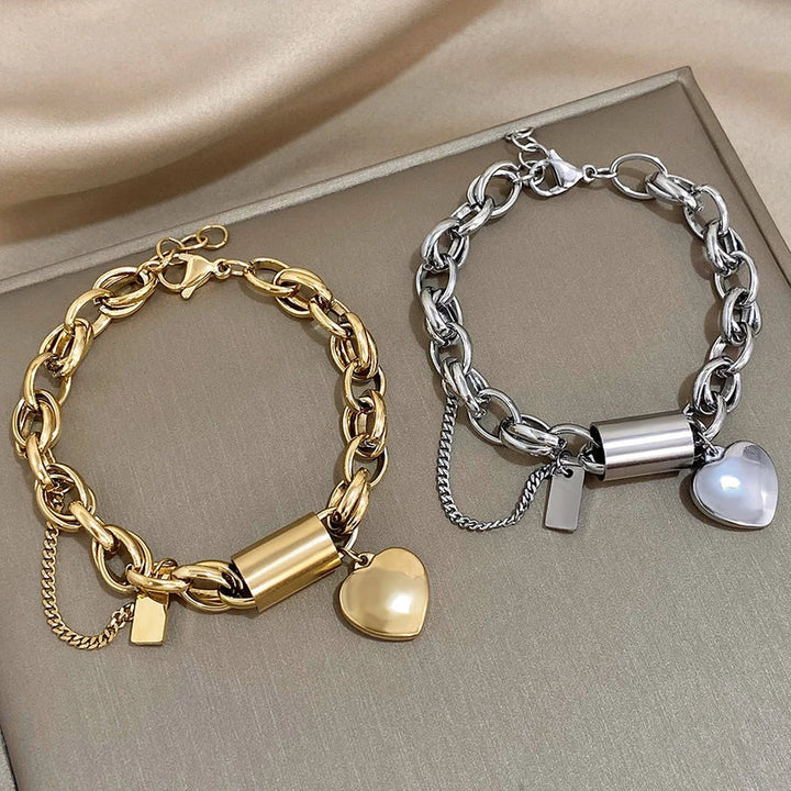 Heartened - Markante Gliederarmkette (1+1 GRATIS)