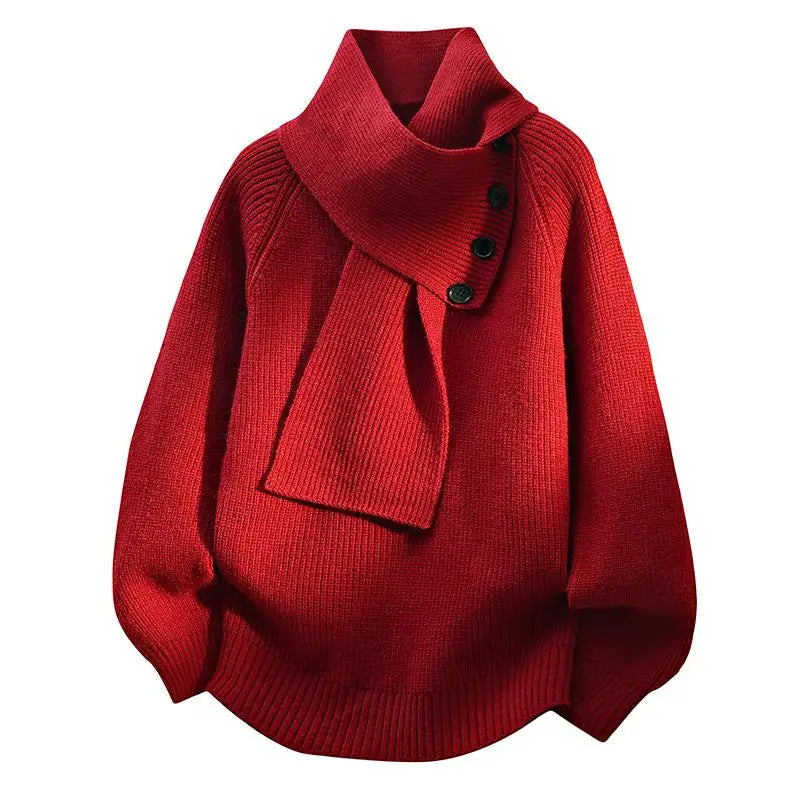 Ariane - Eleganter Strickpullover mit Schal-Kragen