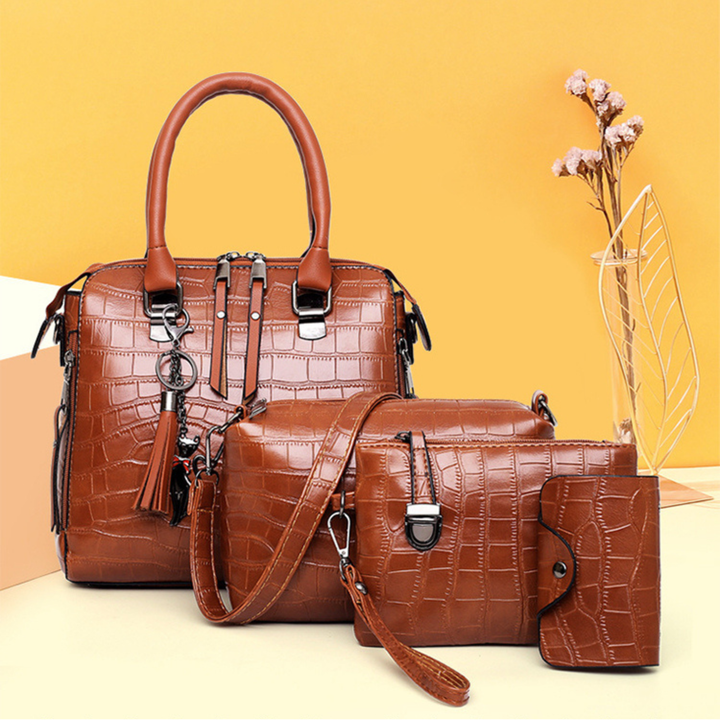 Evelyn - Alltägliche Eleganz 4-teiliges Ledertaschenset