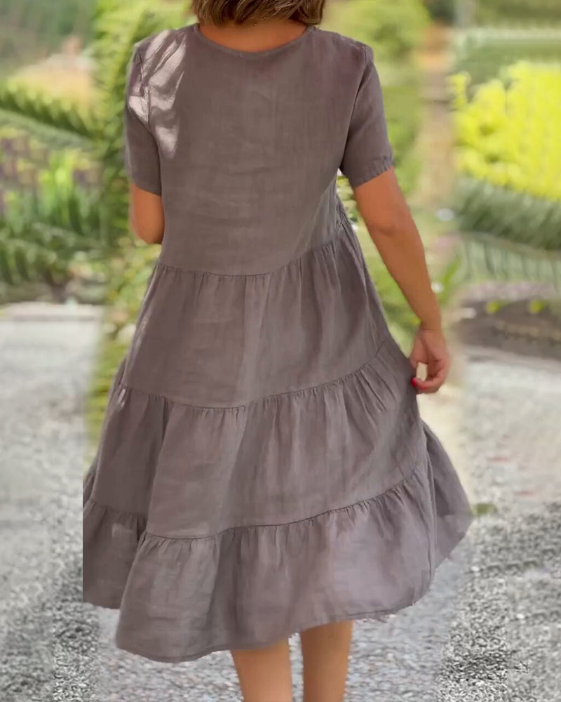 Susan - V-Ausschnitt Kleid