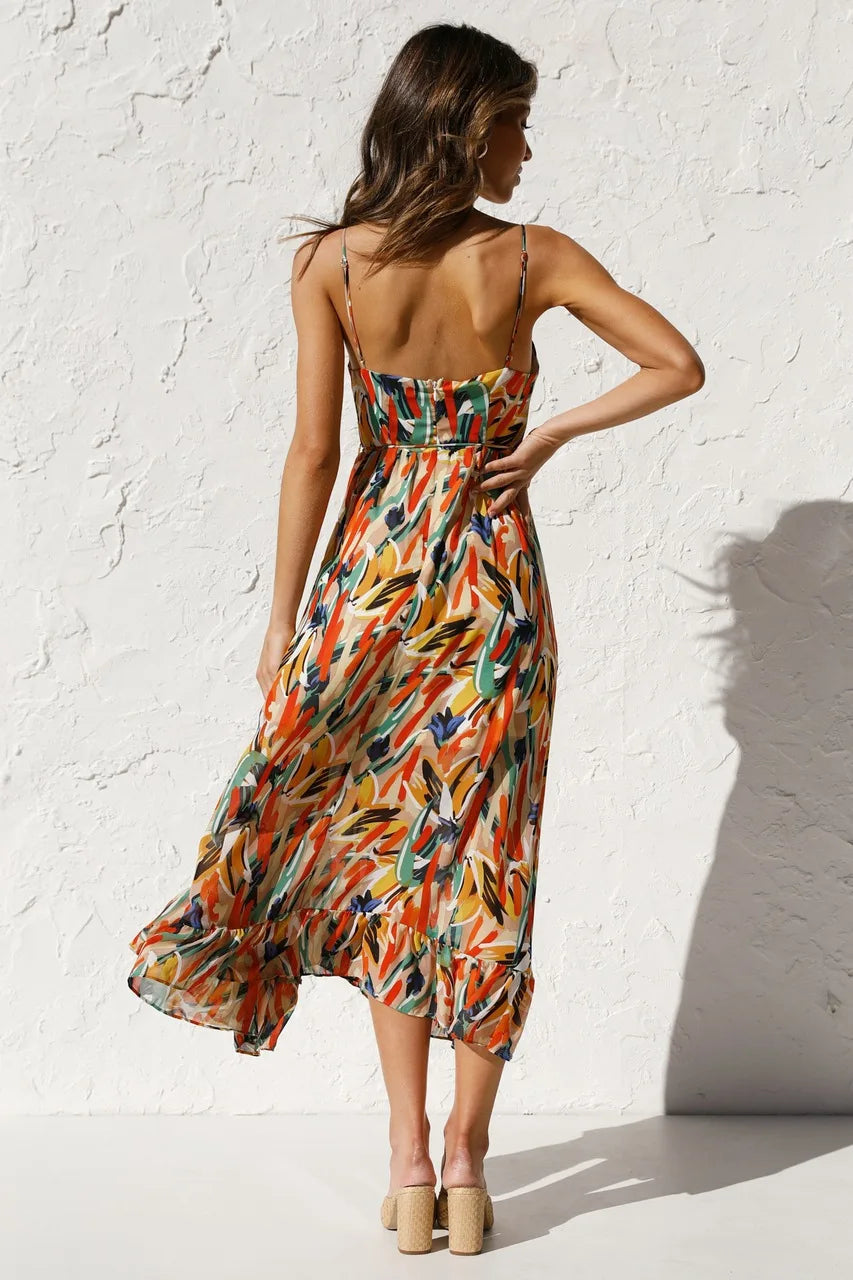 BIRKHILD I MEHRFARBIGES SOMMERKLEID