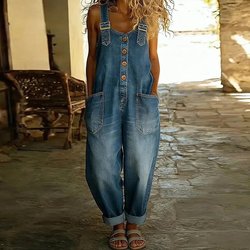 Mae - Vintage Soft Cotton Denim-Look