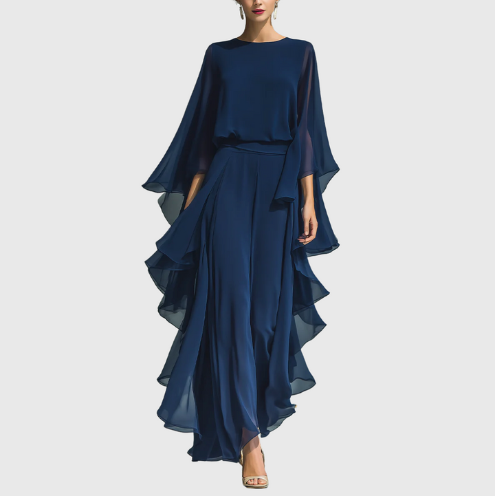 Aurora - Elegantes Chiffon-Set mit Volants