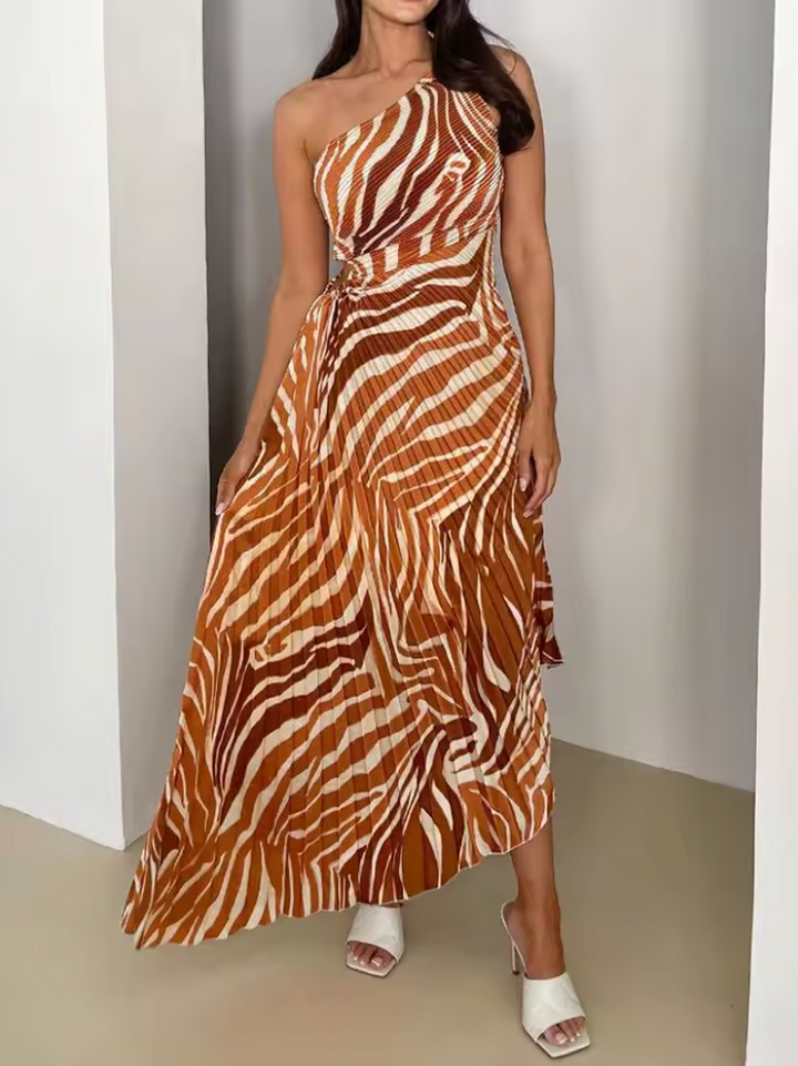 Adeline - Vibrierendes Tropisches Abendkleid