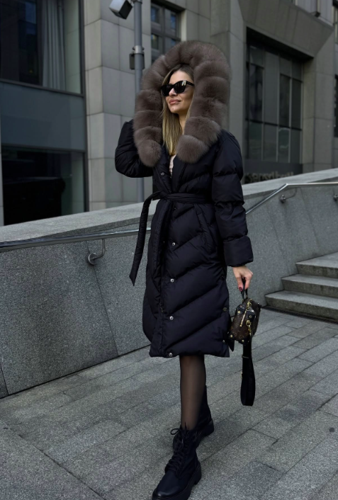 Christina - Elegante Casual-Jacke mit Kunstfellkragen