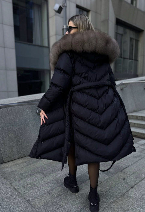 Christina - Elegante Casual-Jacke mit Kunstfellkragen