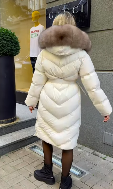 Christina - Elegante Casual-Jacke mit Kunstfellkragen