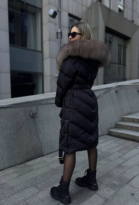 Christina - Elegante Casual-Jacke mit Kunstfellkragen