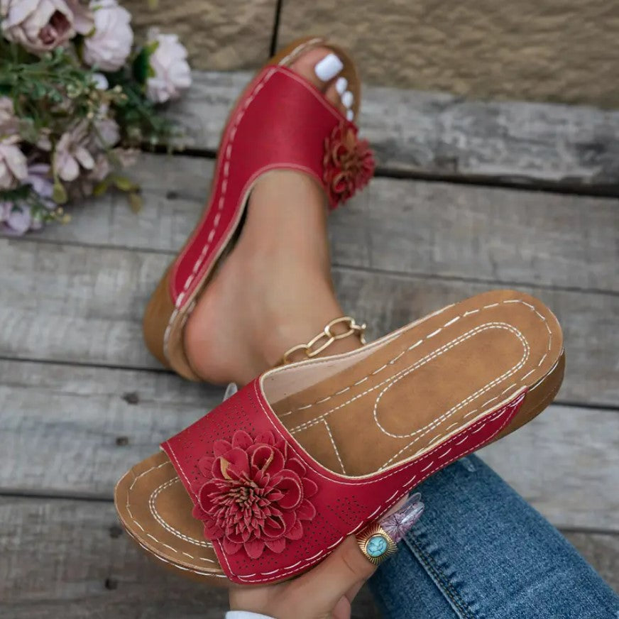 Flora - Orthopädische Sandalen mit Blumenmotiv