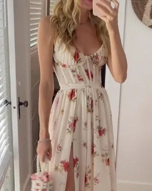 Crizelda - Maxi Kleid mit Blumenmuster