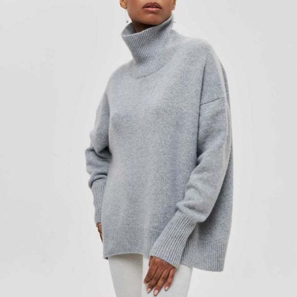 Romy - Trendige Oversized Rollkragenpullover für