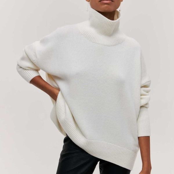 Romy - Trendige Oversized Rollkragenpullover für