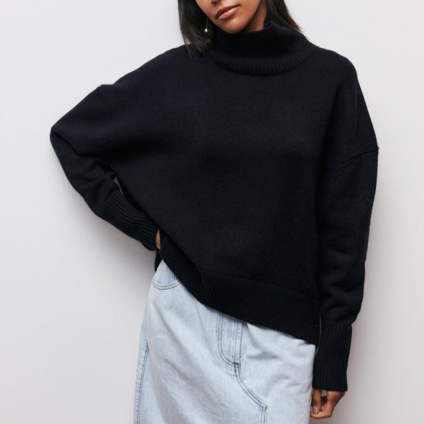 Romy - Trendige Oversized Rollkragenpullover für