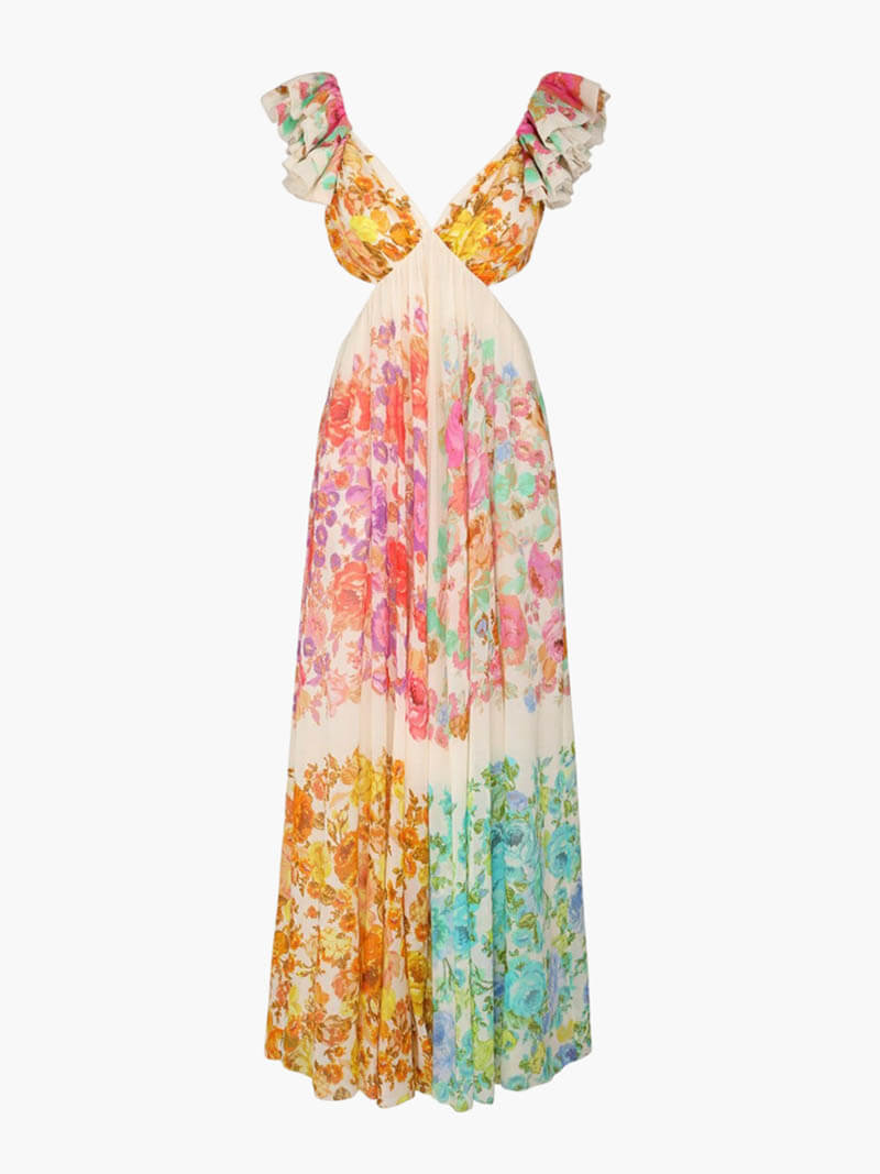 Luise - V-Ausschnitt Kleid mit Offenem