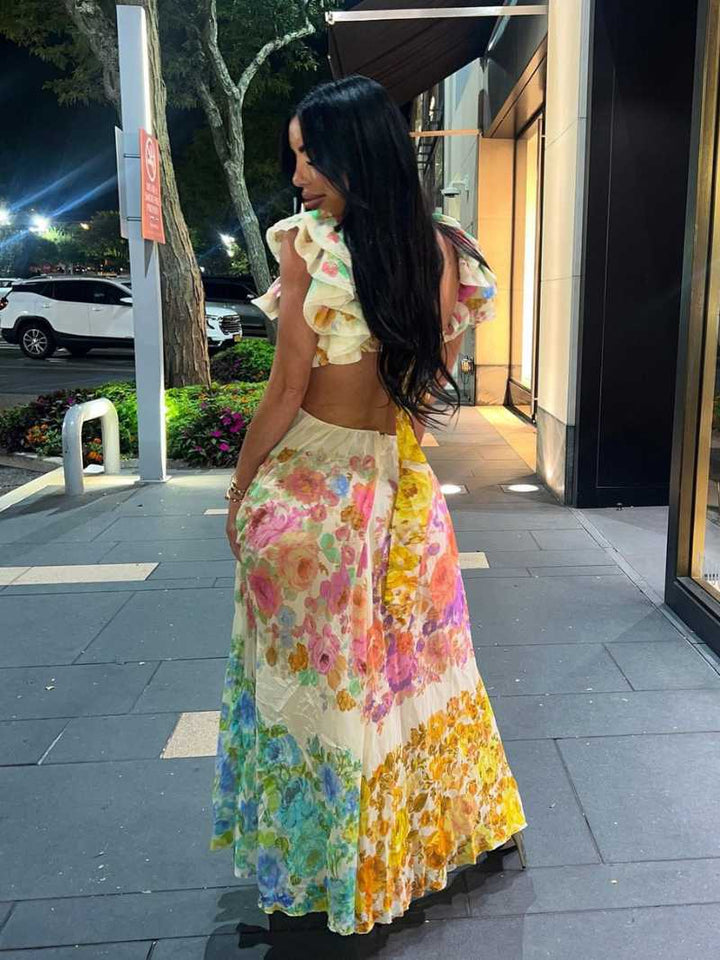 Luise - V-Ausschnitt Kleid mit Offenem