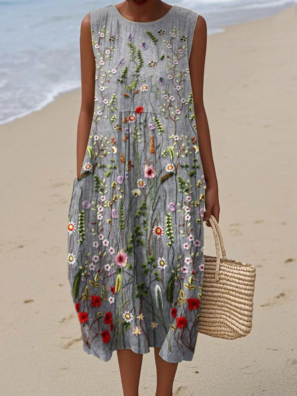 Cara - Wildflower Midikleid