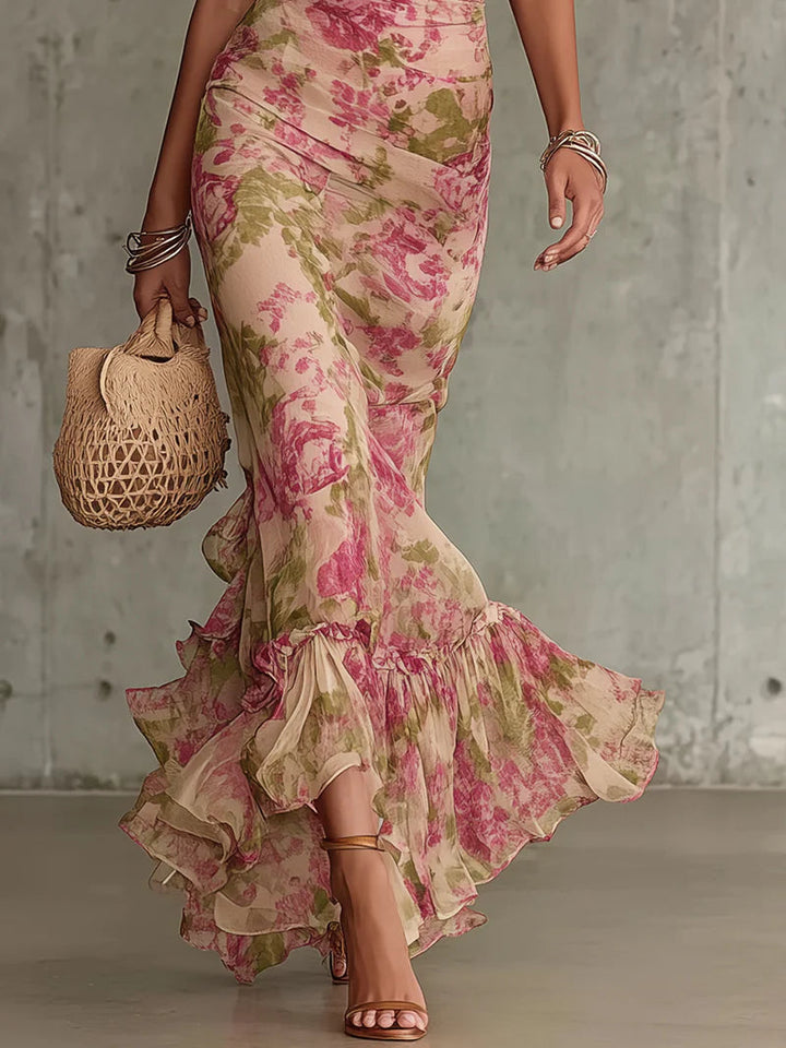 Mae - Maxikleid mit Ballonärmeln im