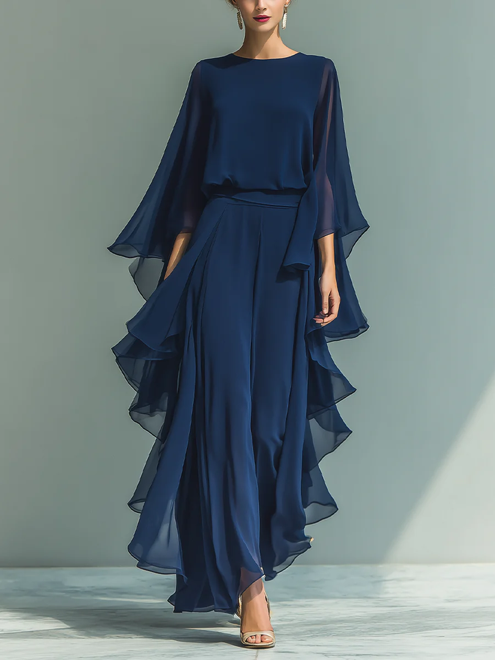 Aurora - Elegantes Chiffon-Set mit Volants