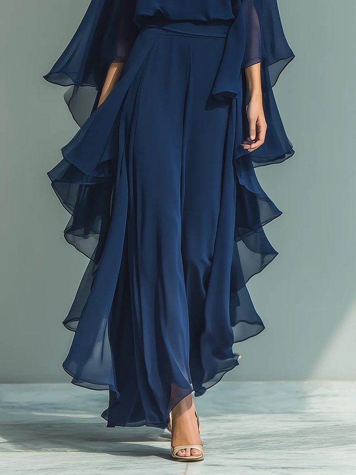 Aurora - Elegantes Chiffon-Set mit Volants