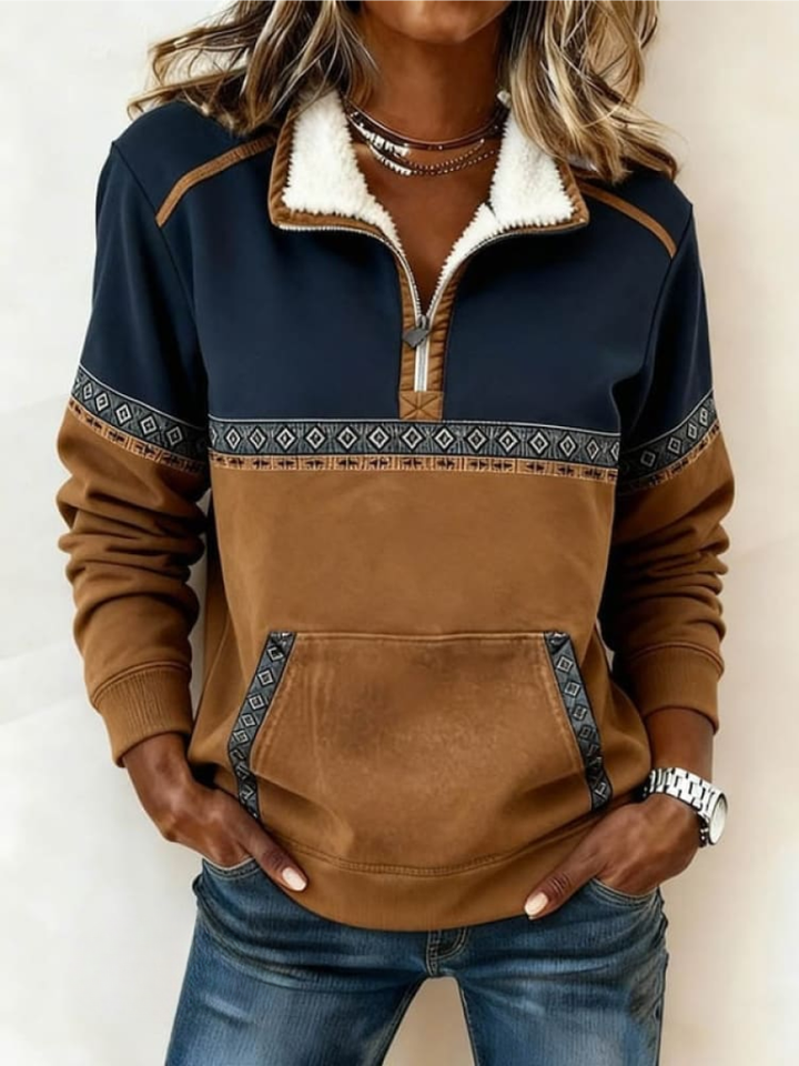 Reesa - Bequemer Pullover mit Reissverschluss