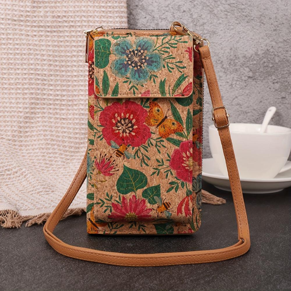 Lilla - Boho Blumen Umhängetasche