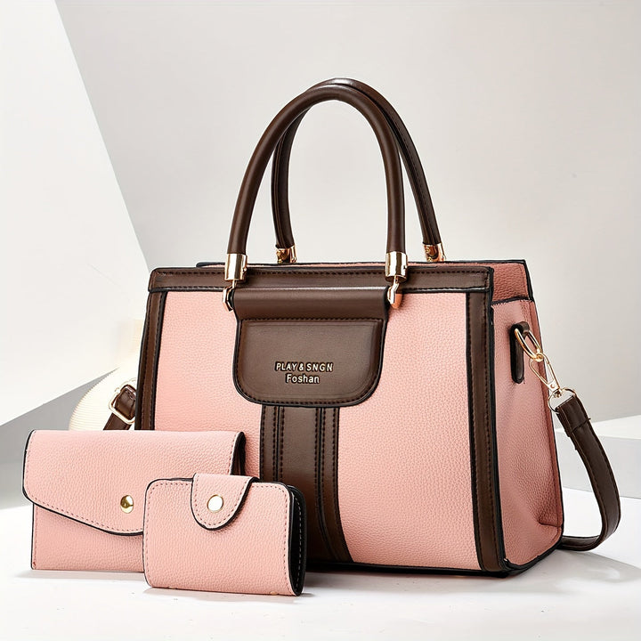 Luna - Elegantes 3-teiliges Ledertaschenset