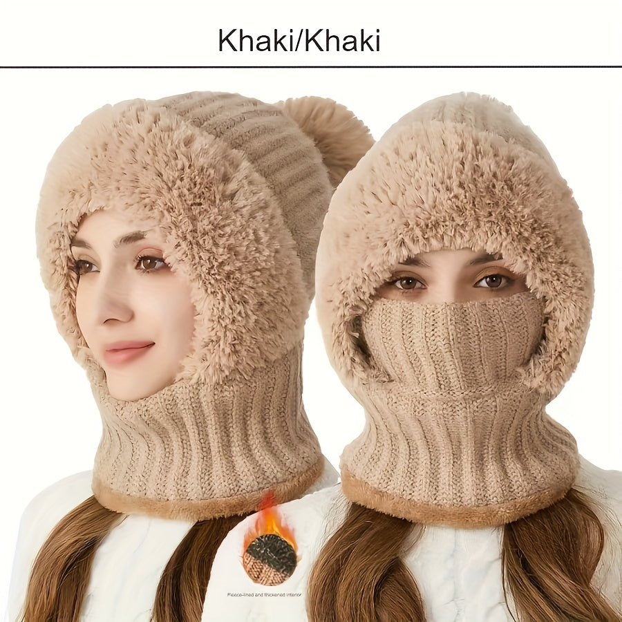 Emmerie - Gestrickte Mütze mit Nackenschutz