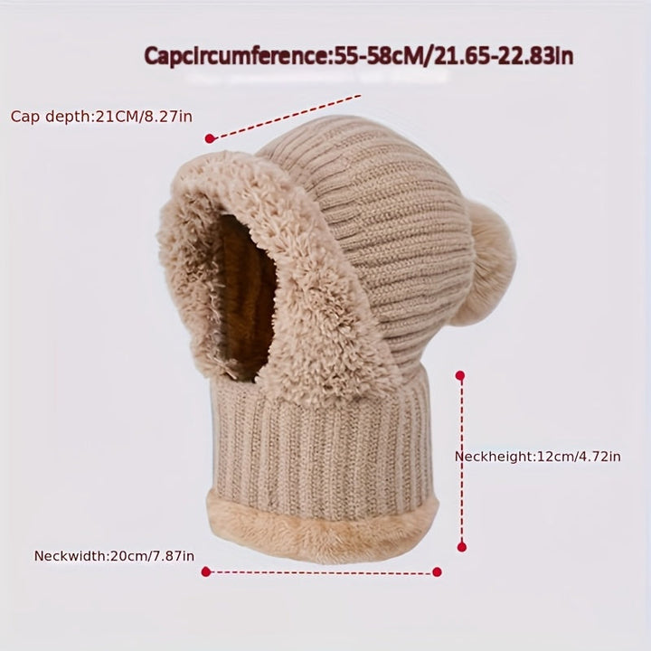 Emmerie - Gestrickte Mütze mit Nackenschutz